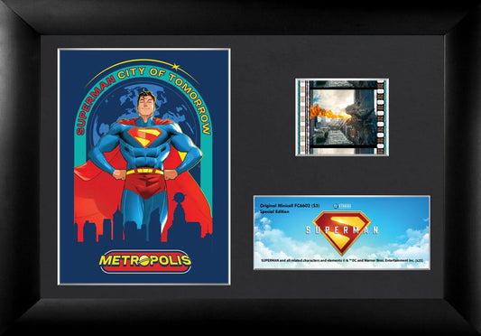 Superman 2025 (City of Tomorrow) Minicell FilmCells™ Framed Desktop Presentation