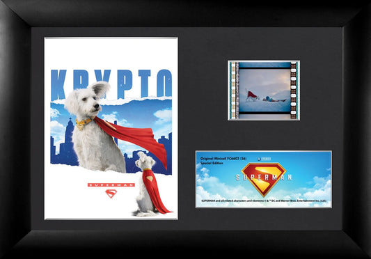 Superman 2025 (Krypto the Superdog) Minicell FilmCells Framed Desktop Presentation