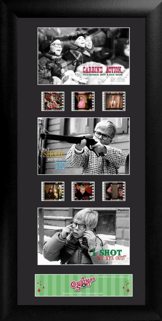 A Christmas Story (Youll Shoot Your Eye Out) Limited Edition Trio Framed FilmCells Presentation