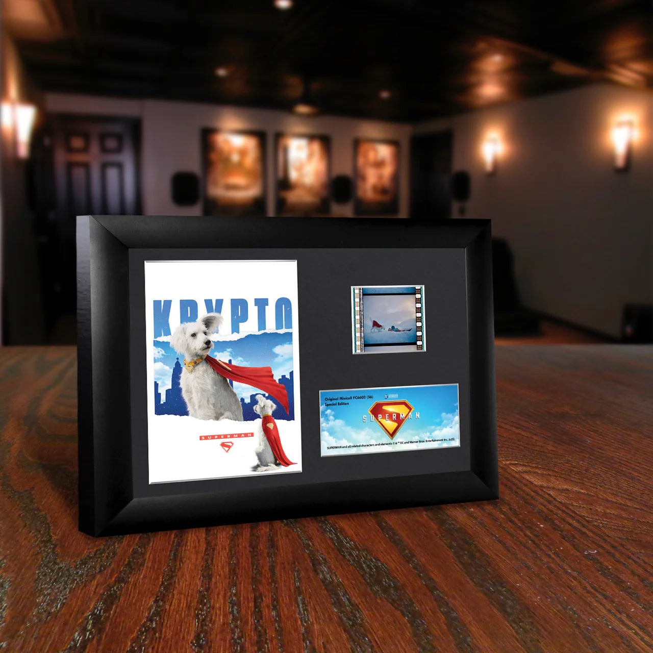 Superman 2025 (Krypto the Superdog) Minicell FilmCells Framed Desktop Presentation