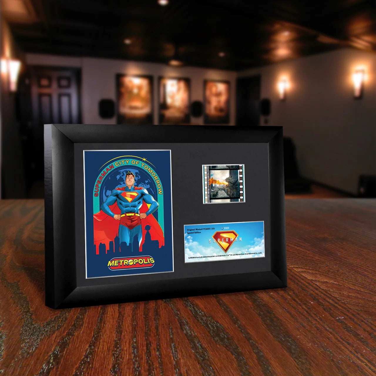 Superman 2025 (City of Tomorrow) Minicell FilmCells™ Framed Desktop Presentation