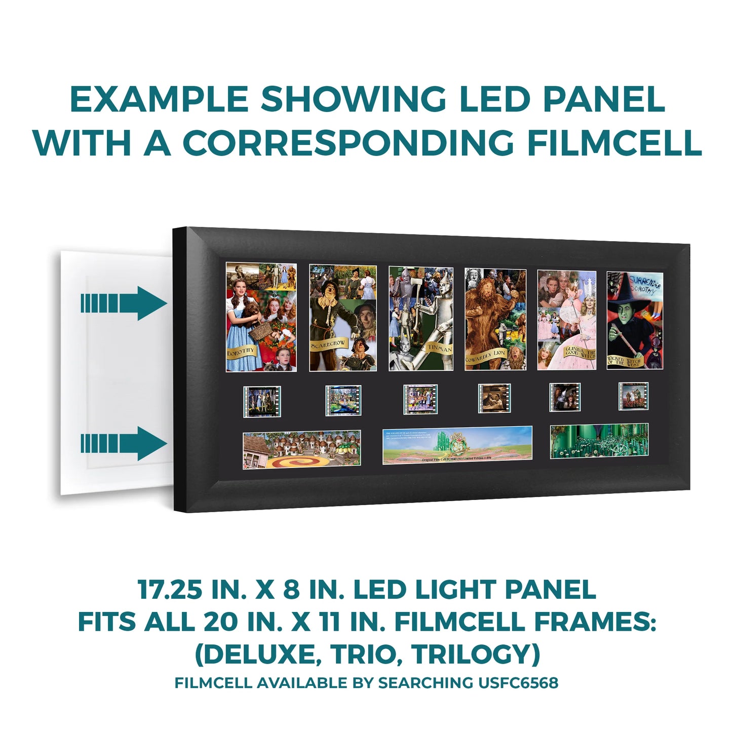 17" x 8" LED Light Panel - Fits 20" x 11" FilmCells Presentations (Trio, Trilogies and Deluxes)