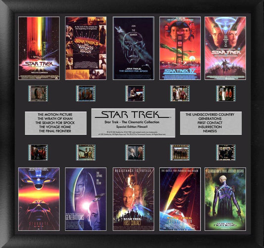 Star Trek The Cinematic Collection FilmCells Presentation Montage Wall Art