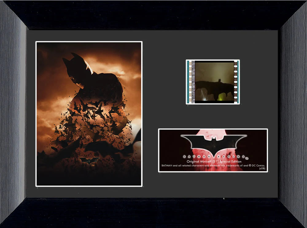 Batman Begins (Bat in Clouds) Minicell FilmCells Framed Desktop Presentation