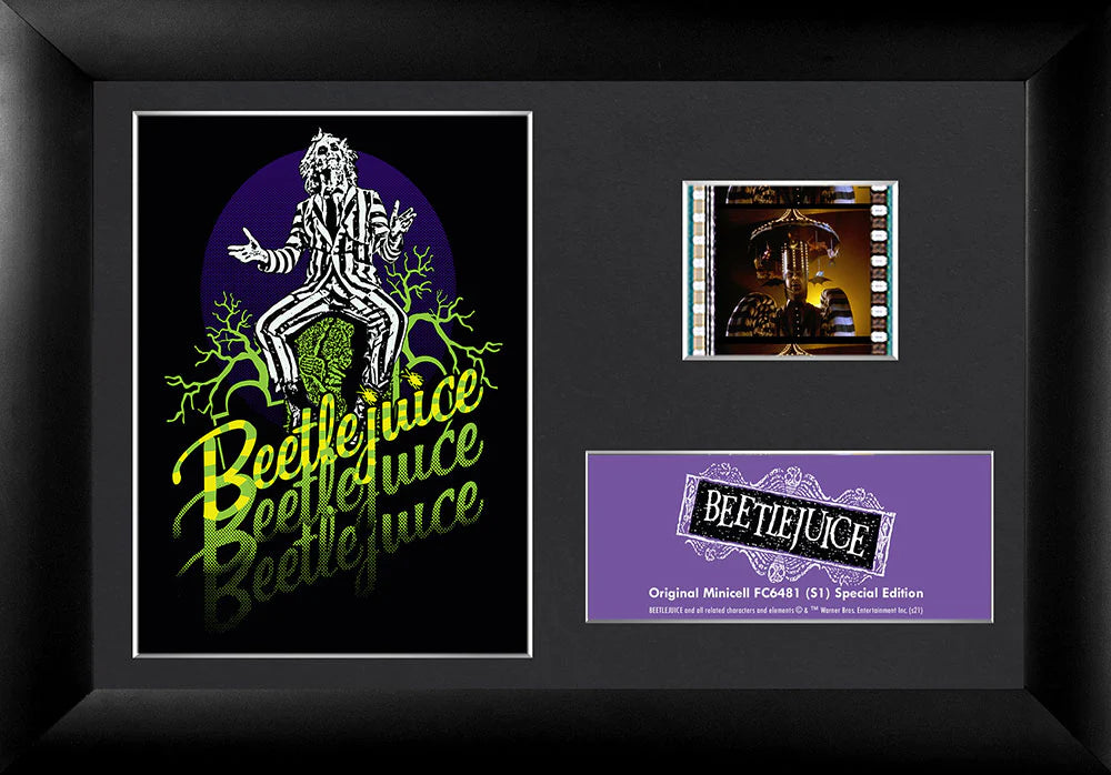 Beetlejuice (Betelgeuse) Minicell FilmCells Framed Desktop Presentation